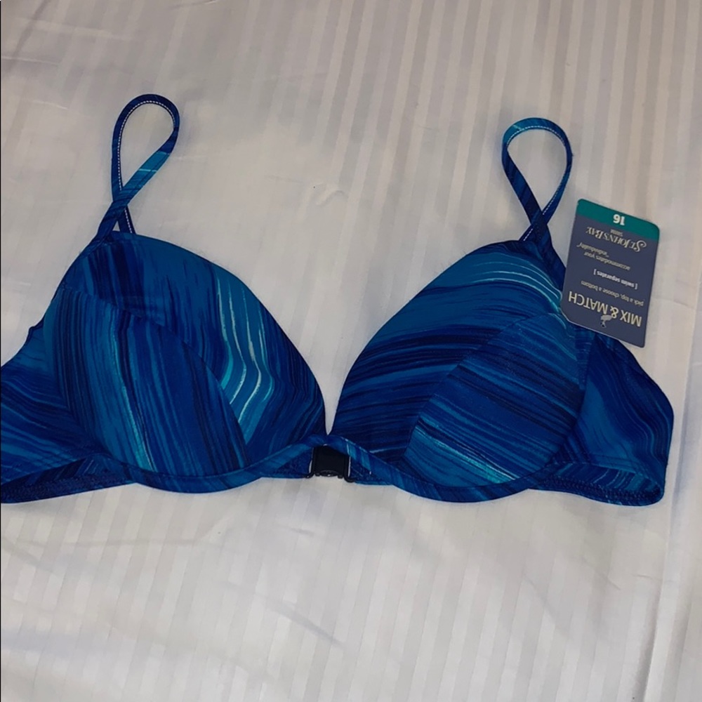 New St. John’s Bay blue bikini swimsuit top 16